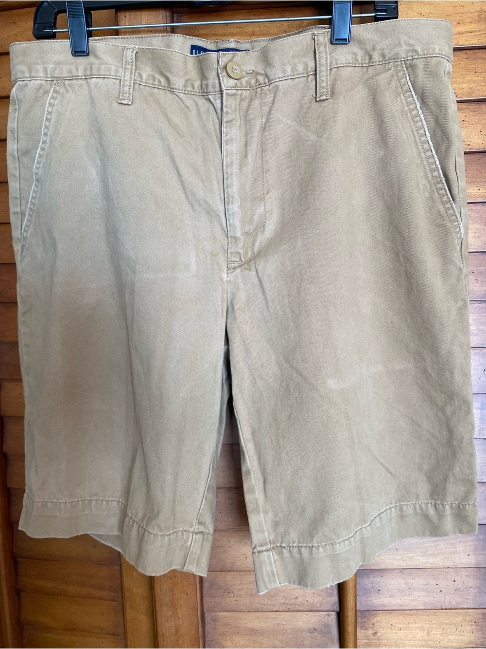 U.S. Polo Assn. Chino Tan Flat Front Cotton Shorts W36